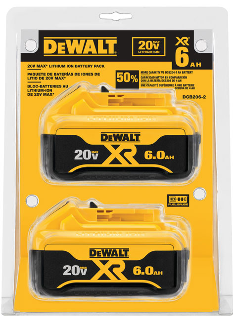 DeWALT 20V MAX 6.0 Ah Lithium-Ion Battery - 2 Pack from GME Supply