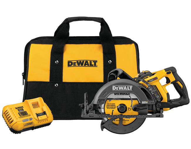DeWALT Flexvolt 60V Max 7-1/4 in Cordless Worm Drive Style Saw with 9.0AH Battery Kit from Columbia Safety
