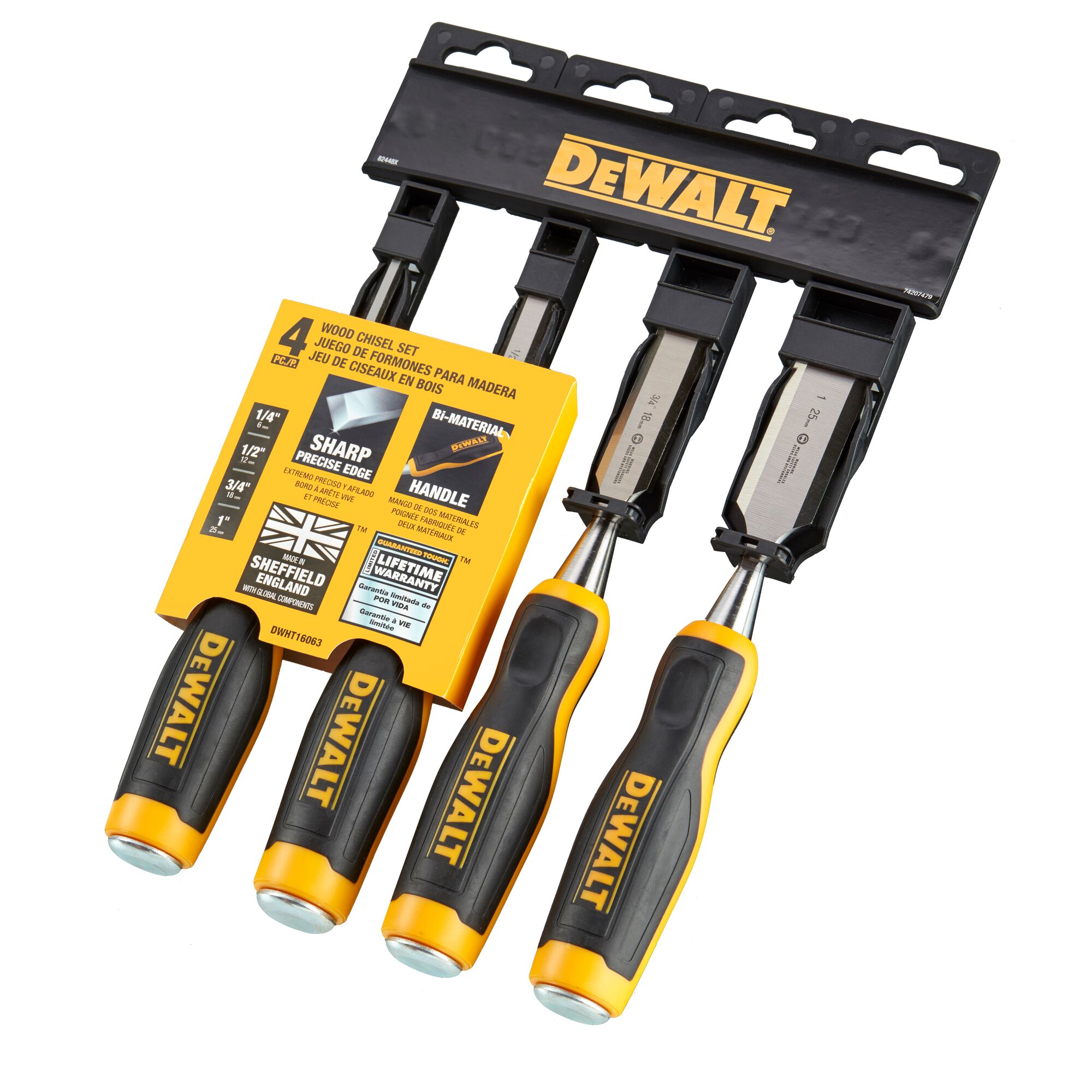 DeWALT 4 Piece Wood Chisel Set from GME Supply
