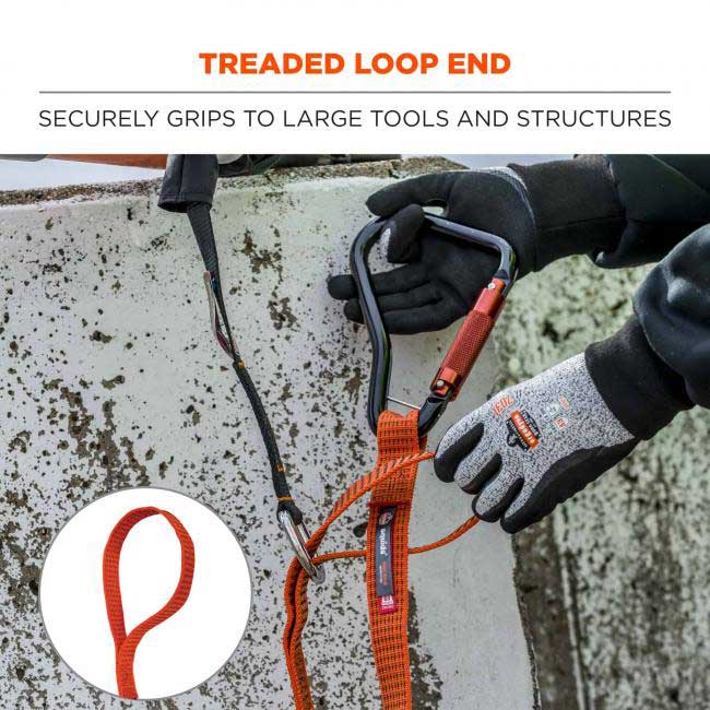 Ergodyne Squids 3148 80 lb Tool Lanyard with XL Locking Carabiner from GME Supply