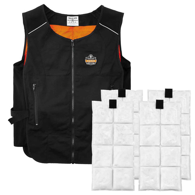 Ergodyne Chill-Its 6260 Lightweight Phase Change Cooling Vest with Packs from Columbia Safety