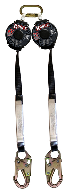 French Creek Dual Leg Sub-Compact Self Retracting Lifeline - M2RG-0Z - Locking Steel Snap Hook from GME Supply
