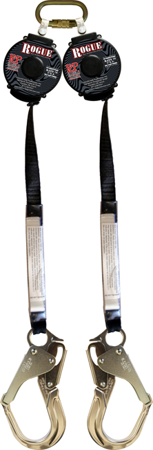French Creek Dual Leg Sub-Compact Self Retracting Lifeline - M2RG-4AZ - Locking Aluminum Snap Snap Hook from GME Supply