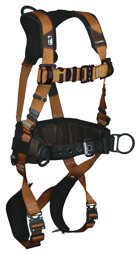 FallTech Advanced ComforTech Gel Belted 3 D-Ring Climbing Harness with Quick Connect Buckles from GME Supply