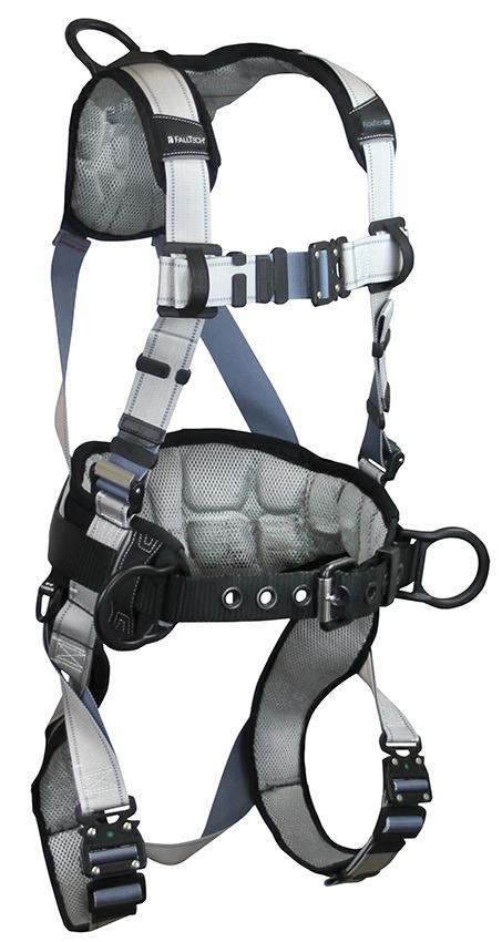 FallTech FlowTech LTE Belted 3 D-Ring Climbing Harness with Quick Connect Buckles from GME Supply
