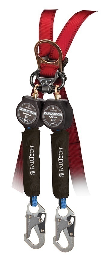 FallTech 6 Foot DuraTech Mini Twin Leg SRD with Steel Snap Hooks from Columbia Safety