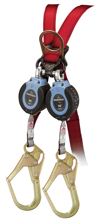 FallTech DuraTech Twin Leg Compact Web SRD with Steel Rebar Hooks from GME Supply
