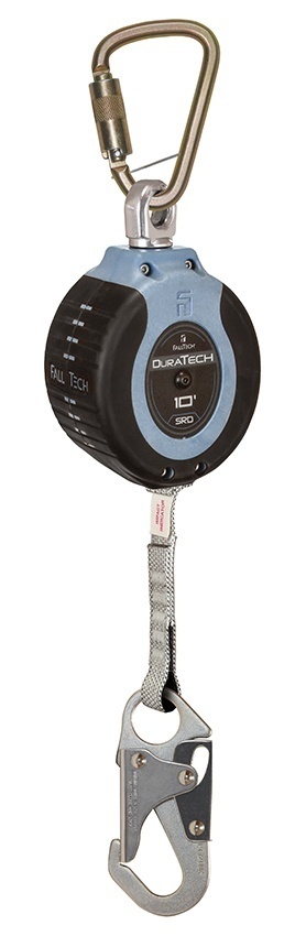 FallTech 10 Foot DuraTech Compact Web SRD with Steel Carabiner from GME Supply