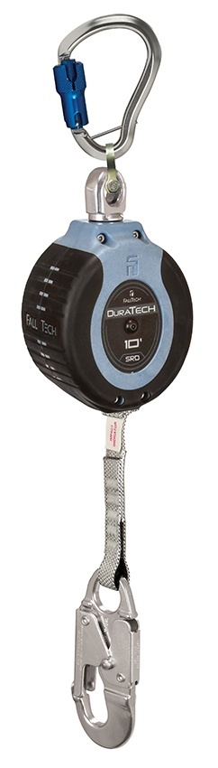 FallTech 10 Foot DuraTech Compact Web SRD with Aluminum Carabiner from GME Supply