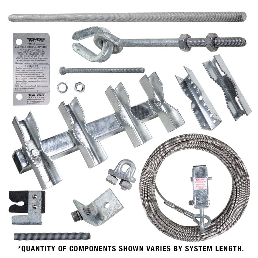 Tuf-Tug Round Climbing Leg Cable Safe Climb System from Columbia Safety