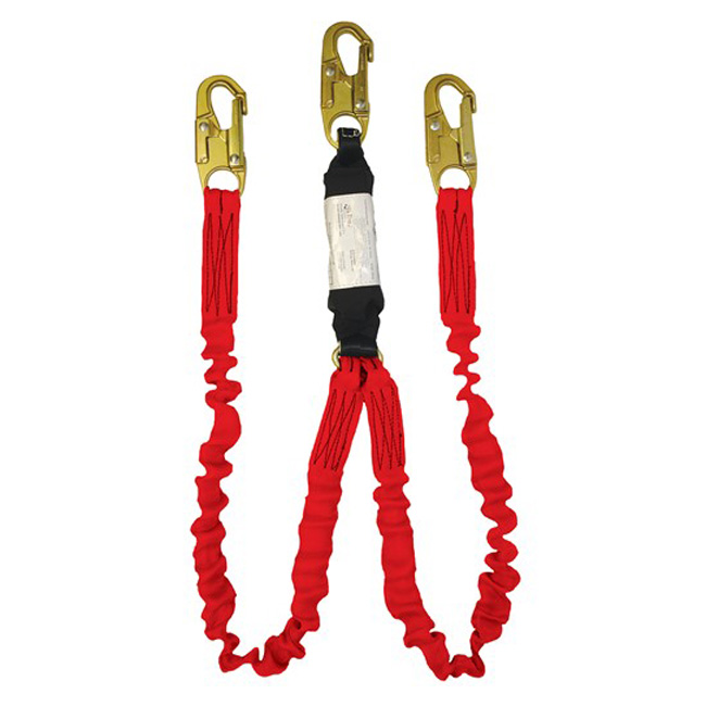 Elk River FLEX-Zorber Centurion Twin Leg Lanyard with Steel Snaphooks from GME Supply