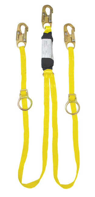 Elk River ZORBER Tie-Back Twin Leg Lanyard with Steel Snaphooks from GME Supply