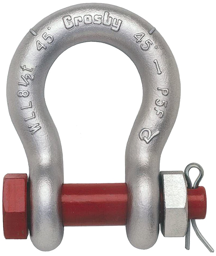 Crosby G-2130 Galvanized Bolt Type Shackles from Columbia Safety