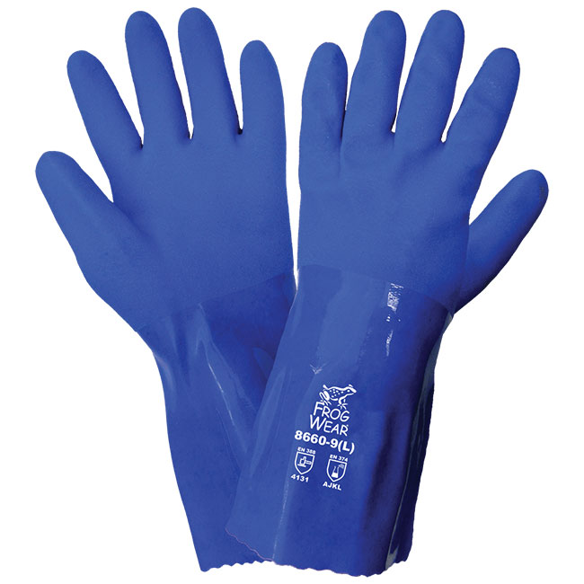 FrogWear Triple-Coated PVC Chemical Handling Gloves from Columbia Safety