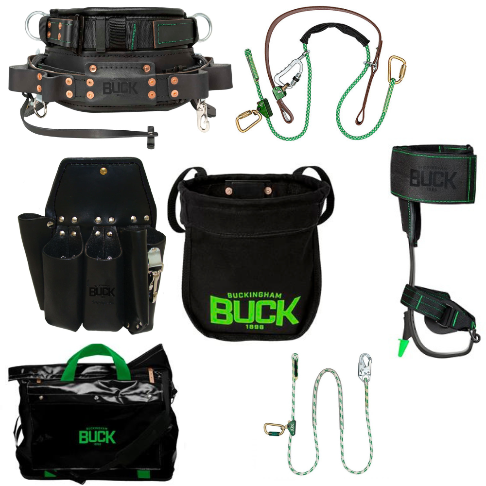 Buckingham Steel Climber SuperSqueeze Fall Protection Lineman's Package - Distribution from Columbia Safety