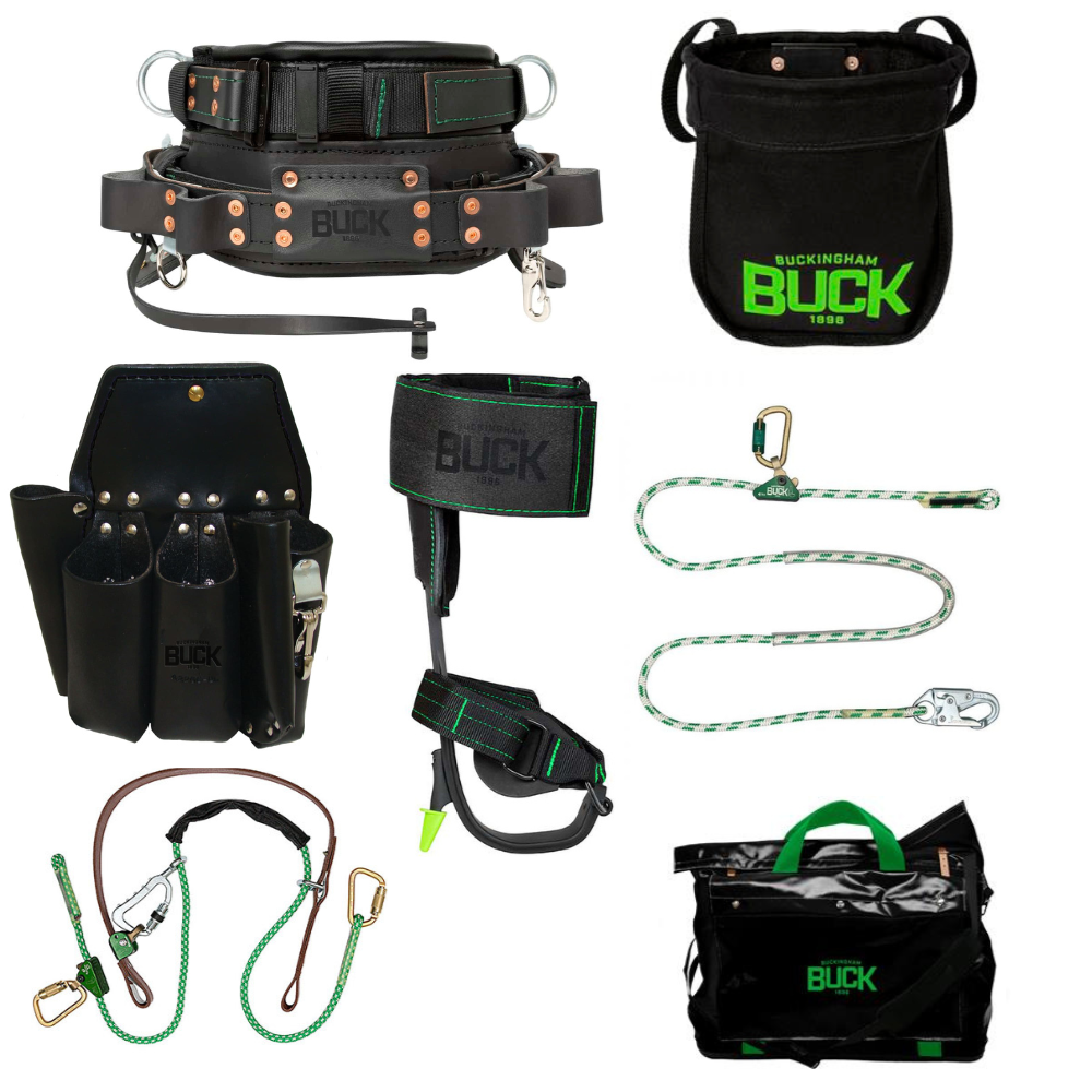 Buckingham Aluminum Climber SuperSqueeze Fall Protection Lineman's Package from GME Supply
