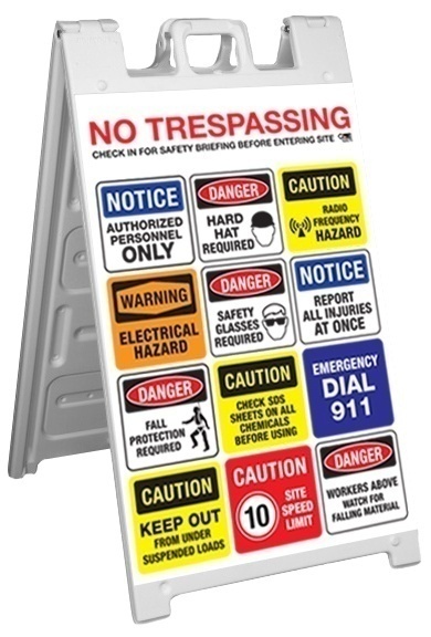GME Supply Tower Climbing Fold Up Job Site Sign  from GME Supply