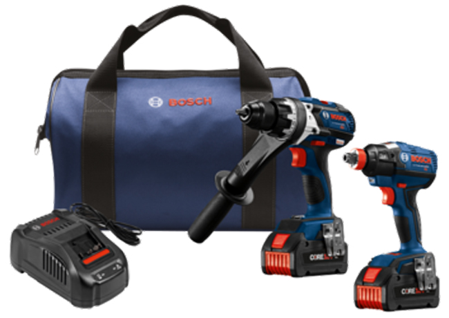 Bosch 18V 2-Tool Combo Kit Brute Tough Hammer Drill Bit/Socket Driver from GME Supply
