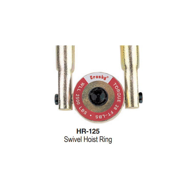 Crosby HR-125 UNC 1/2 Inch x 2-1/2 Inch Swivel Hoist Ring from GME Supply