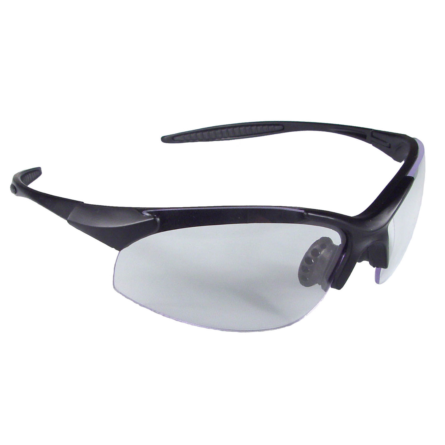 Radians Rad-Infinity Safety Glasses with Black Frame and Clear Lens from GME Supply