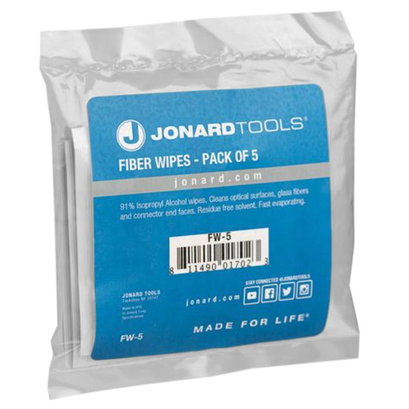 Jonard Wet Fiber Wipes (5-pack) from GME Supply
