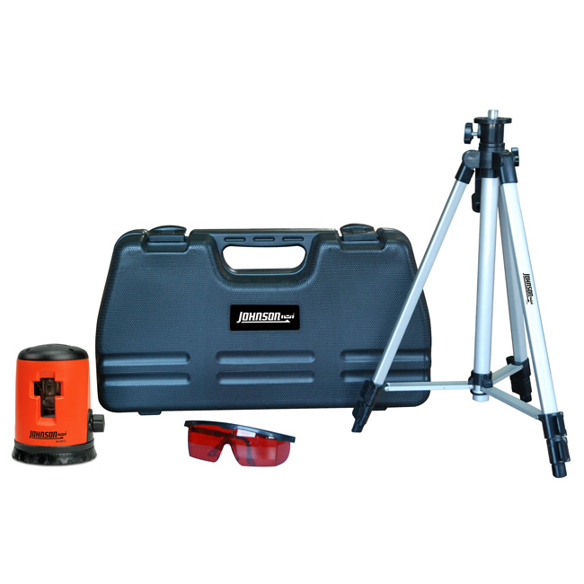 Johnson Self-Leveling Cross Line Laser Level Kit from GME Supply
