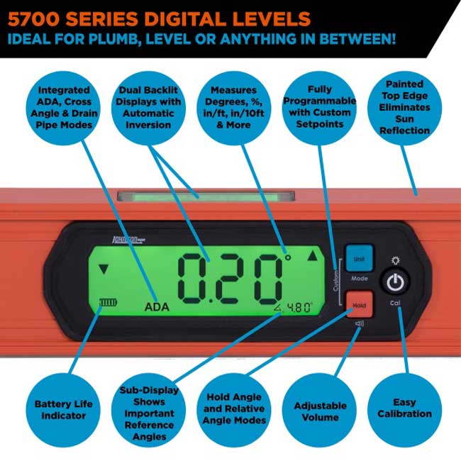 Johnson Level JLX 48 Inch Programmable Digital Level from GME Supply