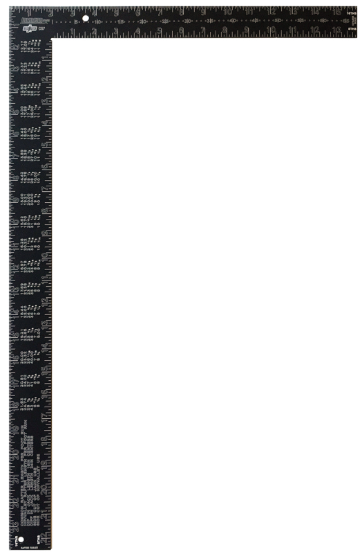 Johnson Level 16 Inch x 24 Inch Black Aluminum Framing Square  from GME Supply