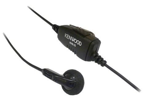 Kenwood KHS-33 Earbud Headset with In-Line Push-to-Talk Mic from GME Supply