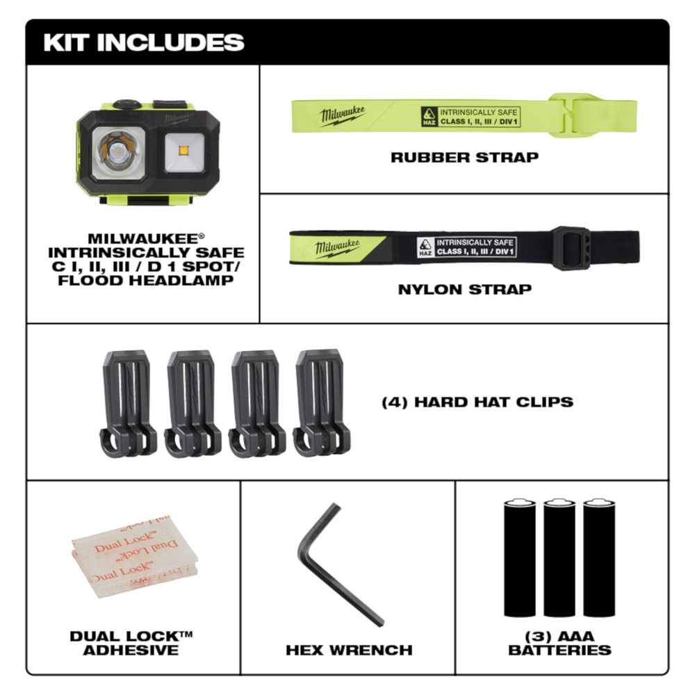 Milwaukee Intrinsically Safe Spot/Flood Headlamp from GME Supply