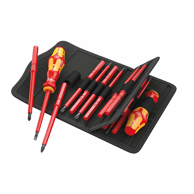 Wera Tools Kraftform Kompakt VDE Insulated 18 Piece Universal Driver Set from GME Supply