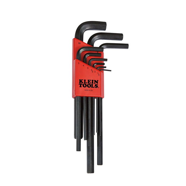 Klein Tools L-Style Hex Key Caddy 9-Piece Metric Set from GME Supply