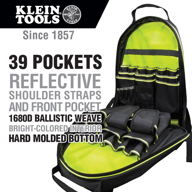 Klein Tools Tradesman Pro High Visibility Backpack from GME Supply