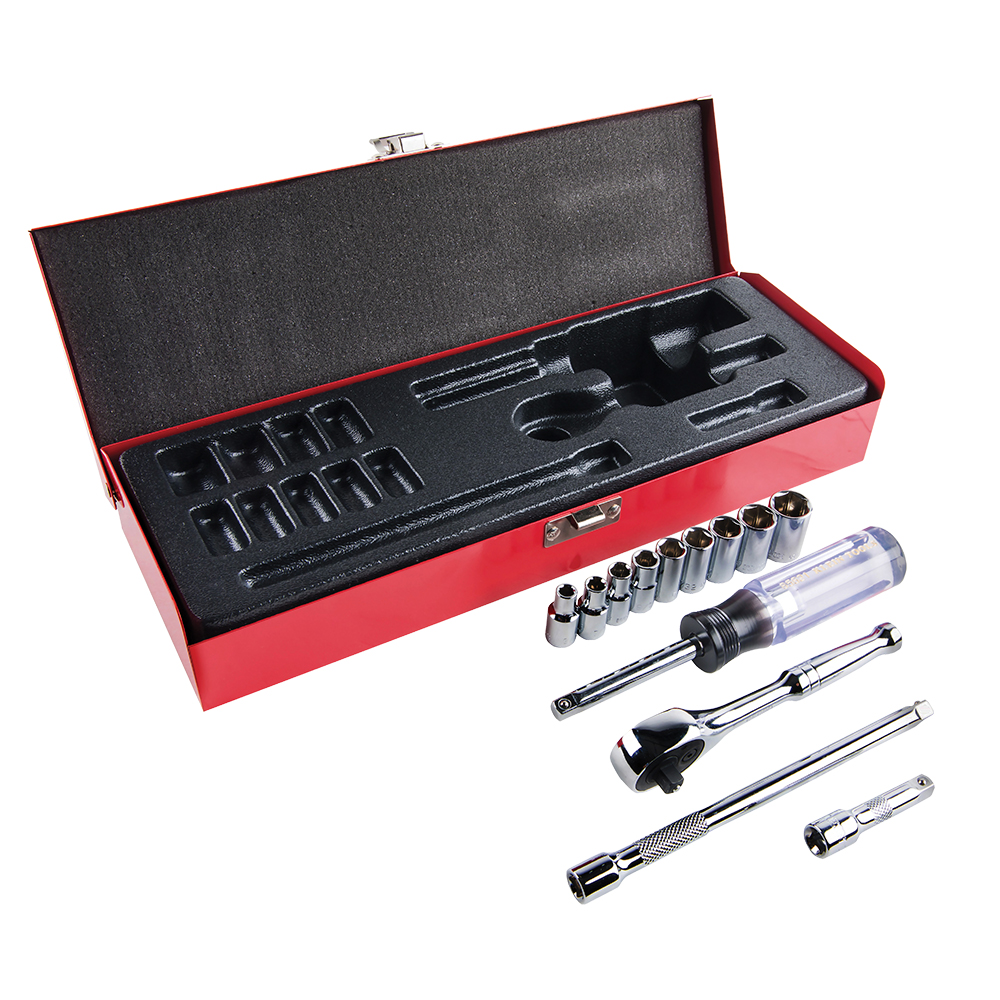 Klein Tools 65500 13 Piece 1/4 Inch Drive Socket Wrench Set from GME Supply