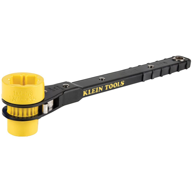 Klein Tools KT151T 4-in-1 Lineman's Ratcheting Wrench from GME Supply