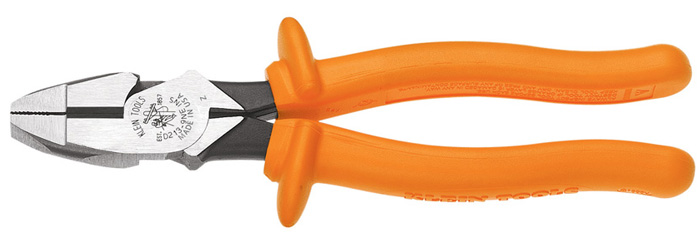 Klein Tools D2000-28-INS 8 Inch Insulated High-Leverage Diagonal-Cutting Pliers from GME Supply