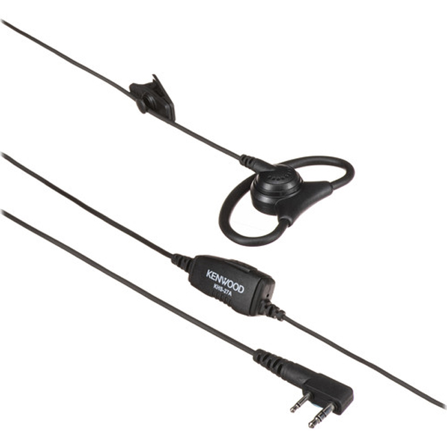 Kenwood KHS-27A Adjustable D-Ring Headset with In-Line Push-to-Talk Mic from GME Supply