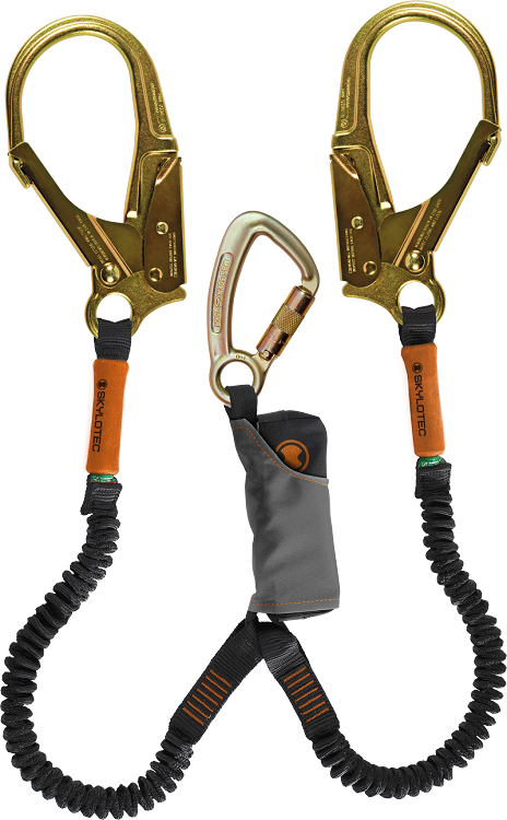 Skylotec SkySafe Pro Flex Y Twin Leg Lanyard with Steel Rebar Hooks from GME Supply