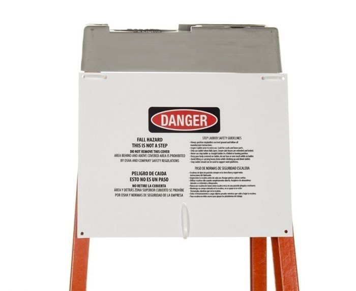 Ladder Step Guard Safety Sign from GME Supply