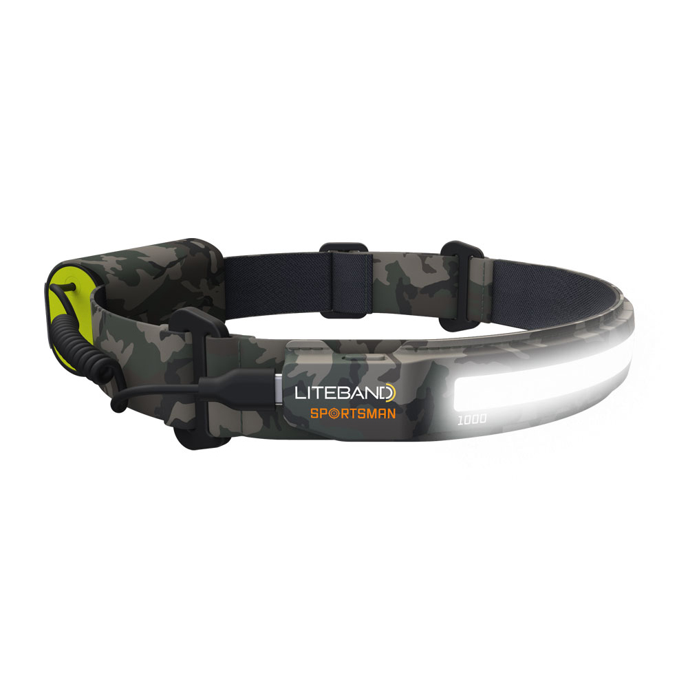 LITEBAND SPORTSMAN 1000 Wide-Beam LED PRO Rechargeable Headlamp with Green Night Mode from GME Supply