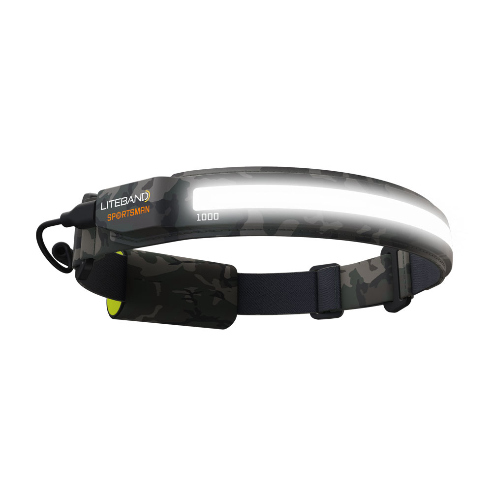 LITEBAND SPORTSMAN 1000 Wide-Beam LED PRO Rechargeable Headlamp with Green Night Mode from GME Supply