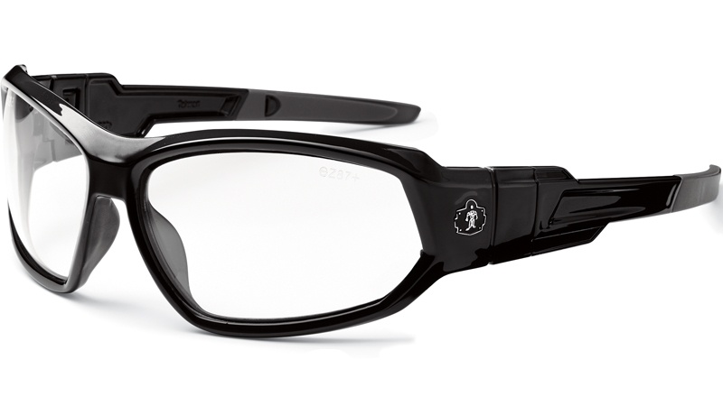 Ergodyne 56000 Skullerz Loki Safety Glasses with Clear Lens and Black Frame from GME Supply