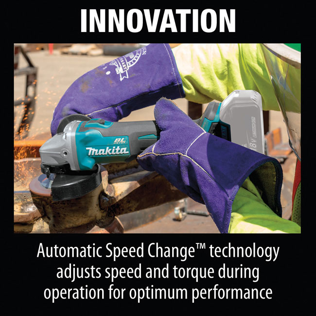 Makita 18V LXT Lithium-Ion Brushless Cordless 4-1/2 | 5 Inch Angle Grinder (Bare Tool) from GME Supply