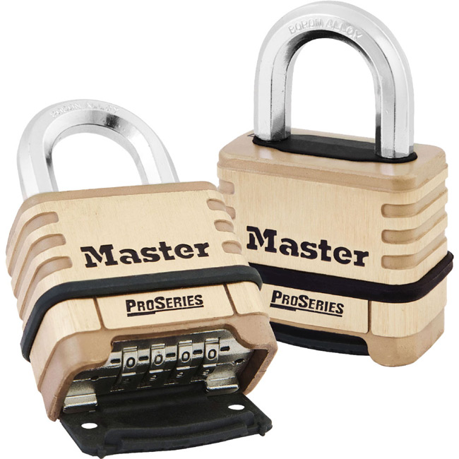 Master Lock 2-1/4 Inch (57mm) ProSeries Brass Resettable Combination Padlock from GME Supply