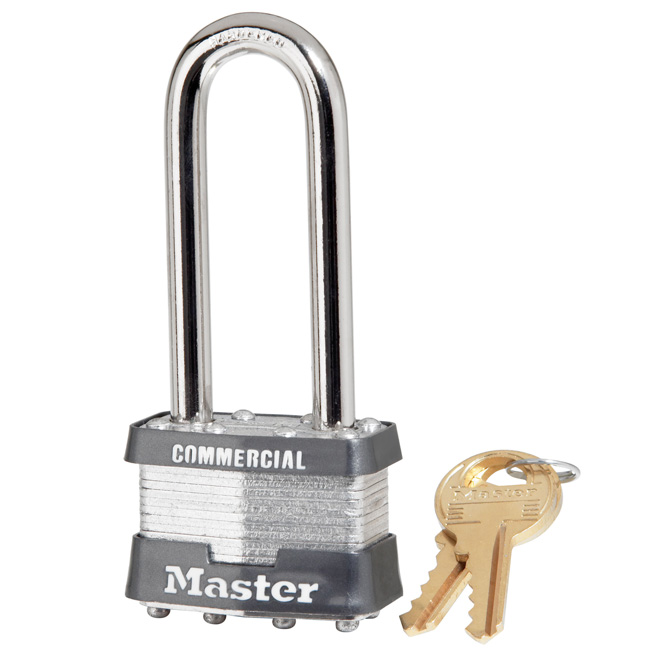Master Lock 1-3/4 Inch (44mm) Laminated Steel Pin Tumbler Padlock with 2-1/2 Inch (64mm) Shackle (Keyed Alike) from GME Supply