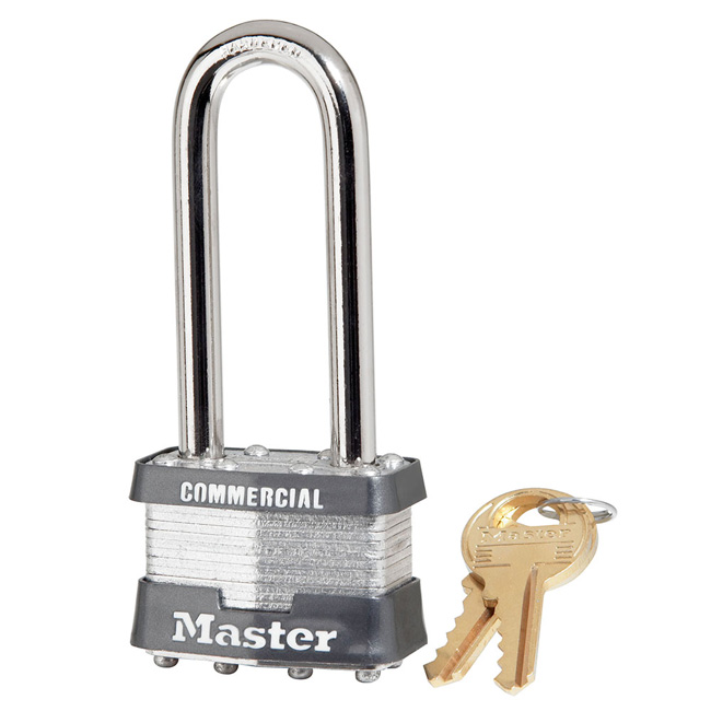 Master Lock 1-3/4 Inch (44mm) Laminated Steel Pin Tumbler Padlock with 2-1/2 Inch (64mm) Shackle from GME Supply
