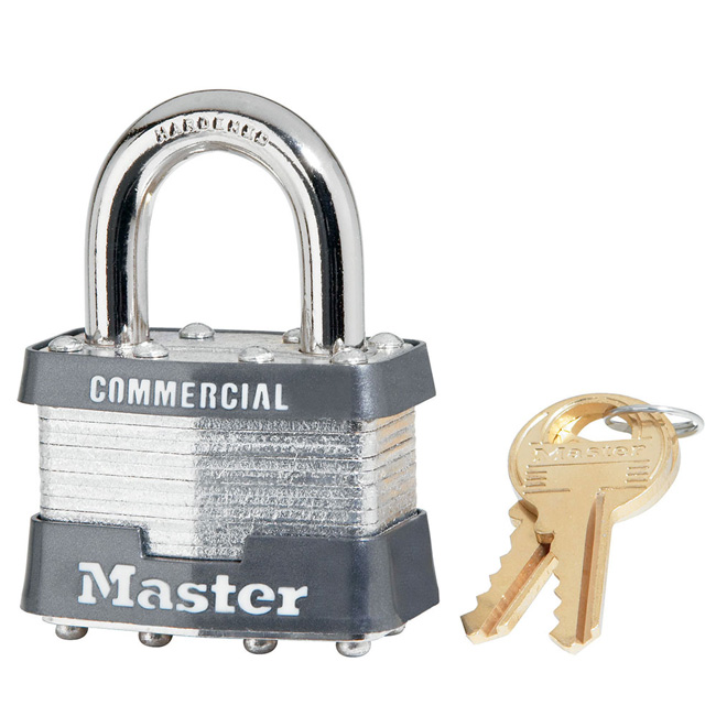 Master Lock 1-3/4 Inch (44mm) Laminated Steel Rekeyable Pin Tumbler Padlock from GME Supply