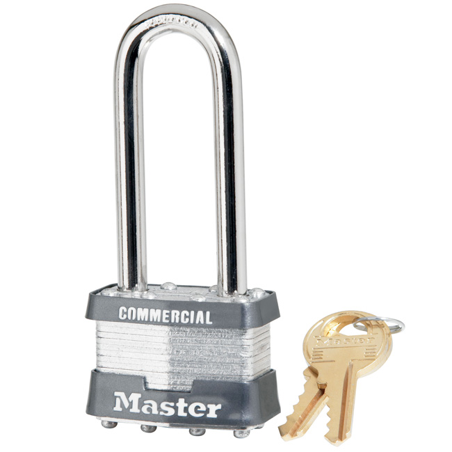 Master Lock 1-3/4 Inch (44mm) Laminated Steel Rekeyable Pin Tumbler Padlock with 2-1/2 Inch (64mm) Shackle (Keyed Alike) from GME Supply