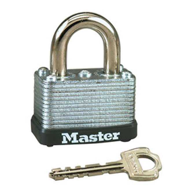 Master Lock 1-1/2 Inch (38mm) Wide Laminated Steel Warded Padlock (Keyed Alike) from GME Supply