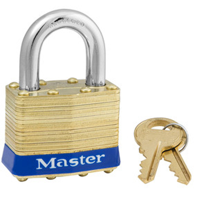 Master Lock 1-3/4 Inch (44mm) Laminated Brass Pin Tumbler Padlock (Keyed Alike) from GME Supply
